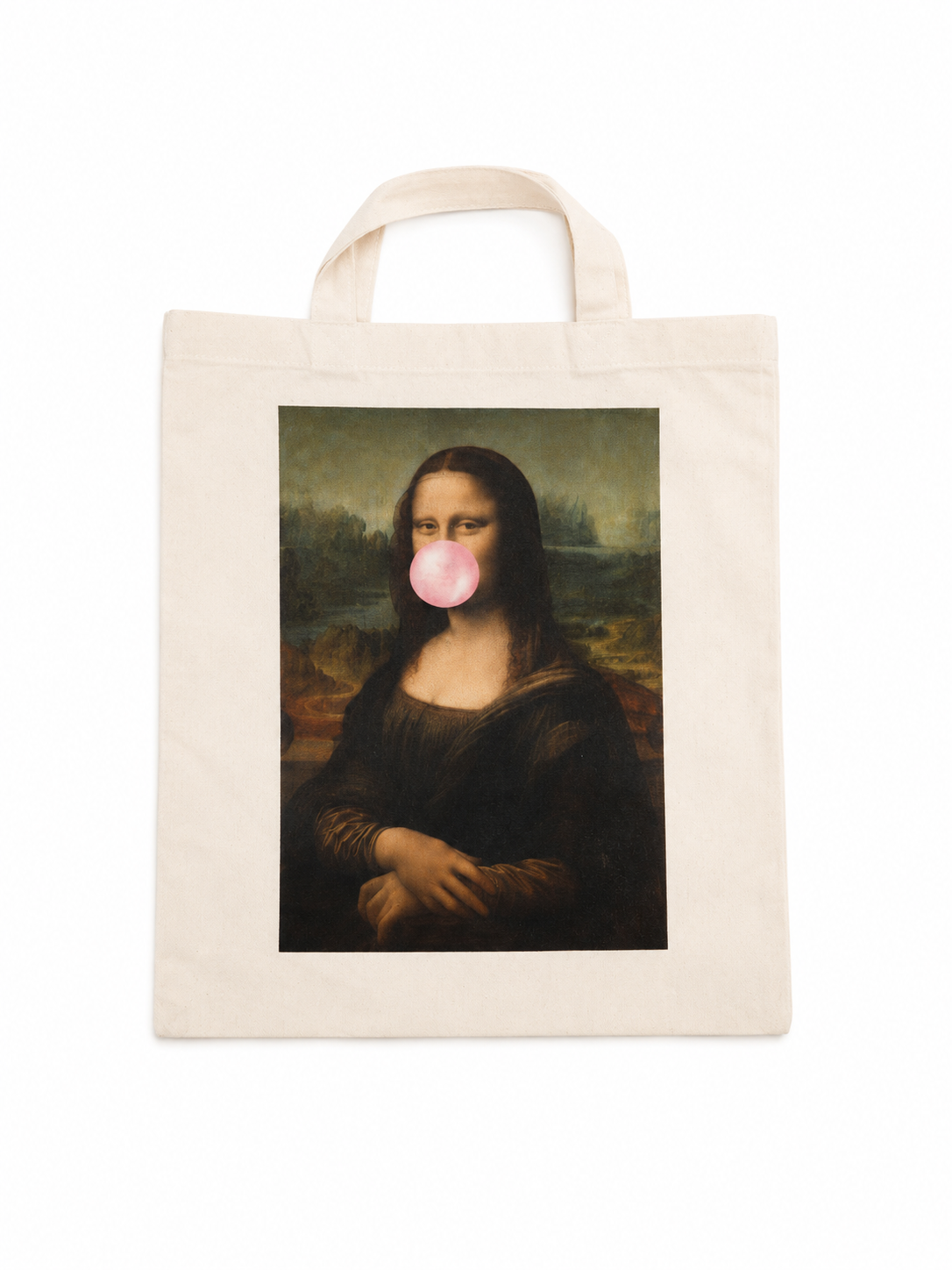 Mona Lisa Bubble Gum Tote Bag