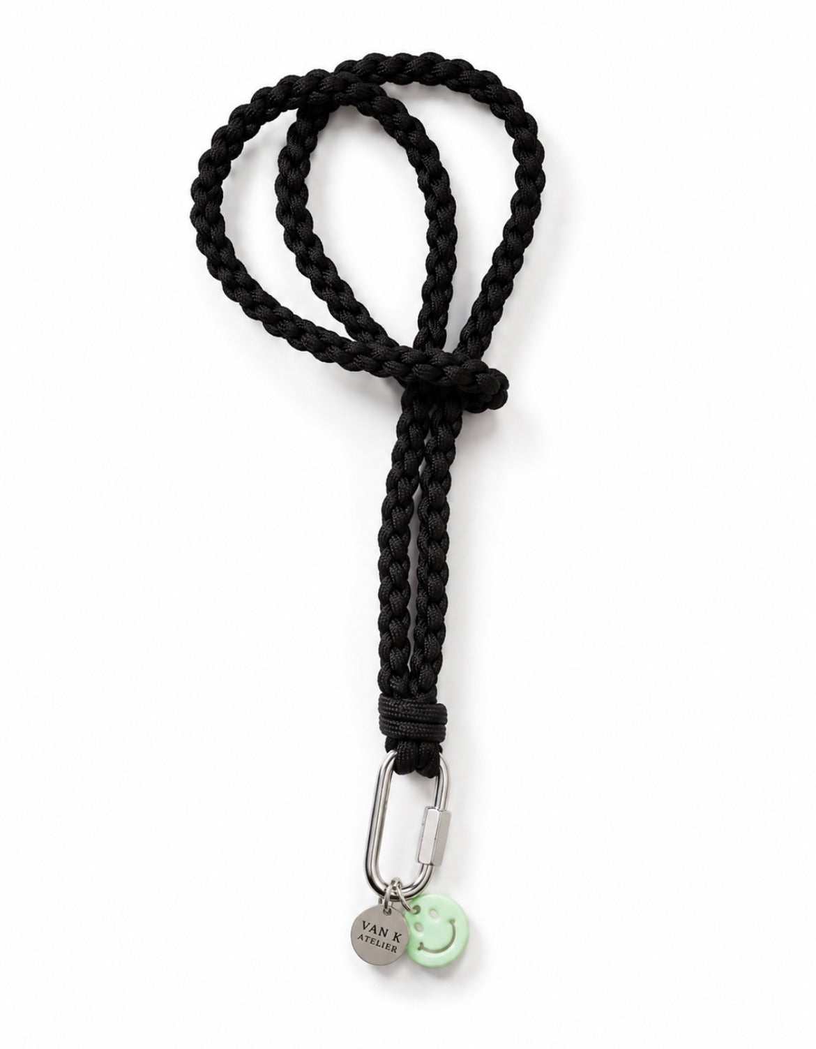 Black Paracord Keychain