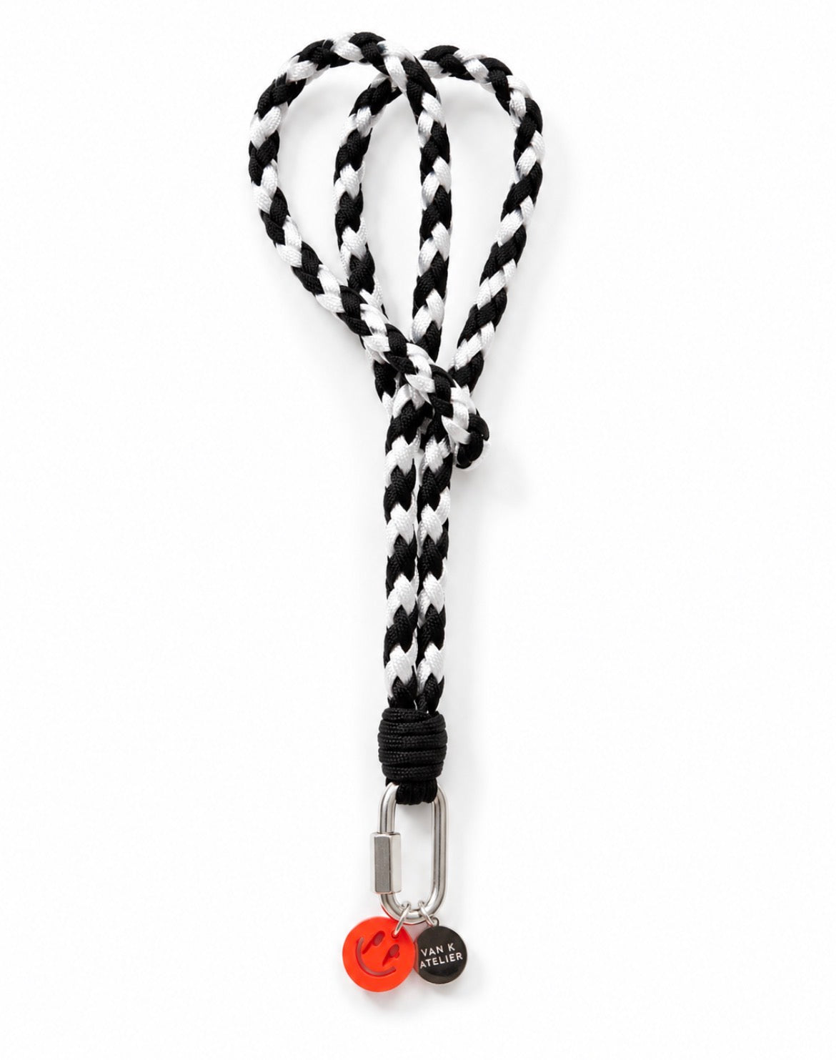 Black/White Paracord Keychain
