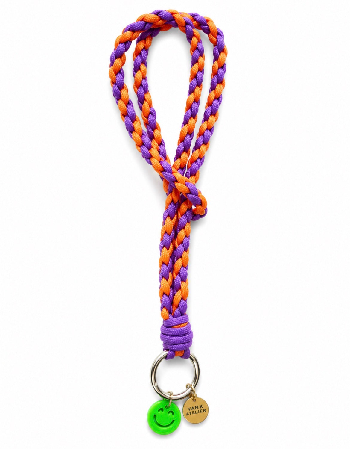 Purple/Orange Paracord Keychain