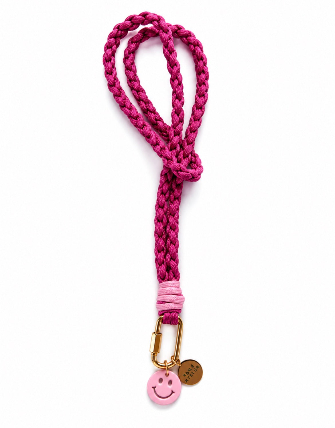 Himbeer Pink Paracord Keychain