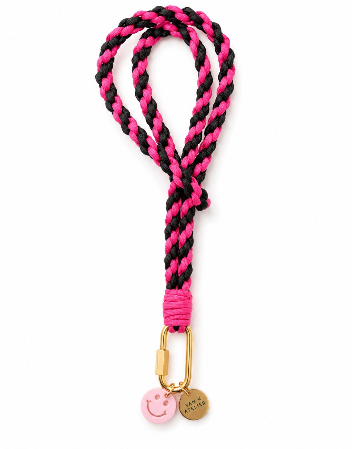 Black/Pink Paracord Keychain